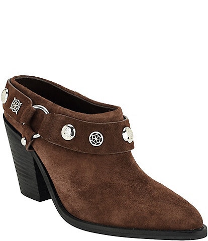 Guess Sashlin Suede Western Mules