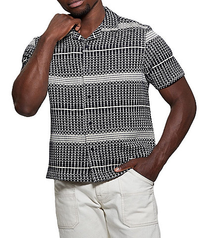 Guess Short Sleeve Arrow Jacquard Shirt