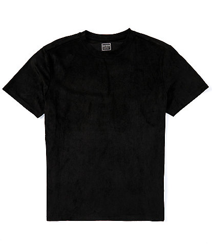 Guess Short Sleeve Garrett Faux Suede T-Shirt