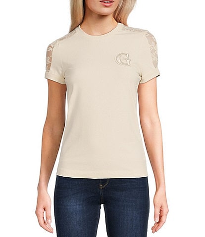 Guess Short Sleeve Lace T-Shirt