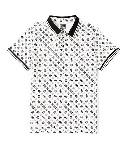 Guess Short Sleeve Olympic Pique Peony Polo Tee