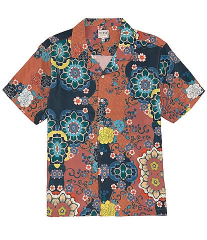 Guess Short Sleeve Pacific Bloom Woven Shirt