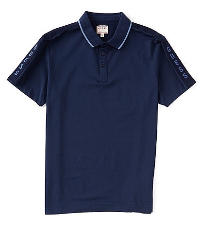 Guess Short-Sleeve Pique Guess Tape Polo
