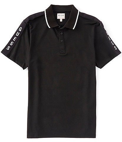 Guess Short Sleeve Pique Guess Tape Polo
