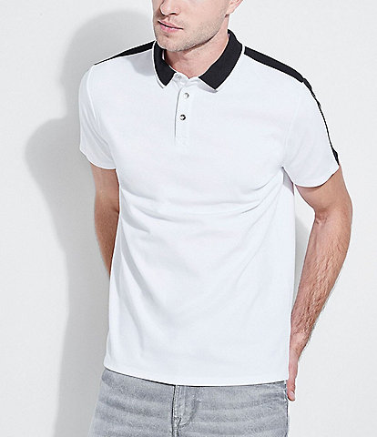 Guess Short Sleeve Pique Guess Tape Polo
