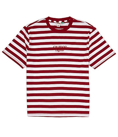 Guess Short Sleeve Simple Stripe T-Shirt
