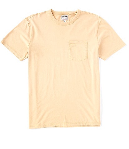 Guess Short-Sleeve Sueded Vintage Pocket T-Shirt