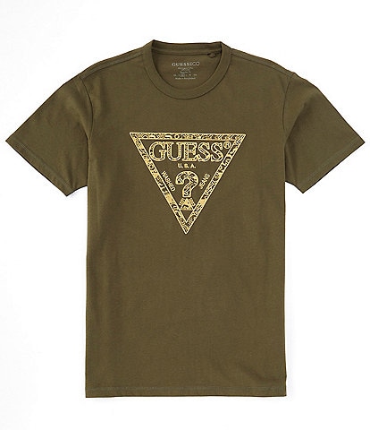 Guess Short Sleeve Triangle Embro T-Shirt