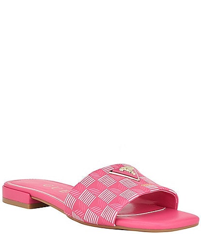 Guess Tamed Checked Flat Sandals