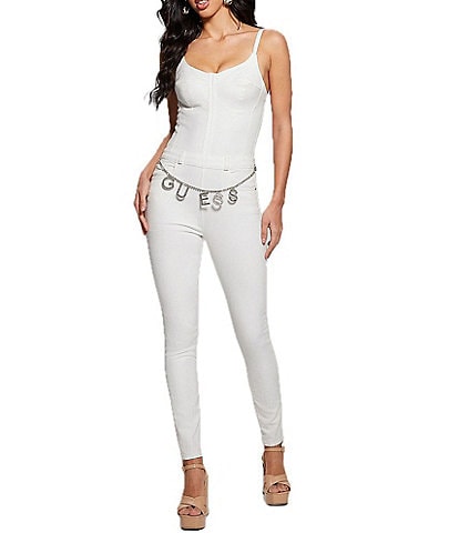 Guess Vanna Guess Belted Skinny Leg Jumpsuit