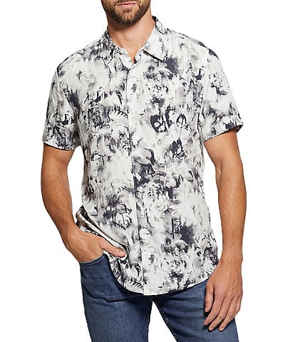 Guess Wayco Sateen Floral Short Sleeve Shirt