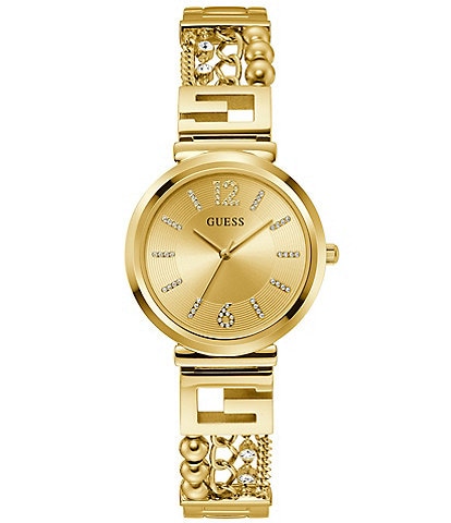 Guess Women's Analog Gold-Tone Stainless Steel Bracelet Watch