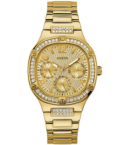 Guess Women's Duchess Multifunction Gold-Tone Glitz Stainless Steel Bracelet Watch
