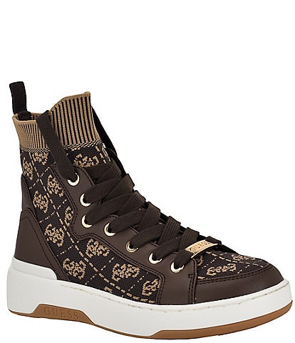 Guess Women's Mannen2 Signature Logo High Top Sneakers