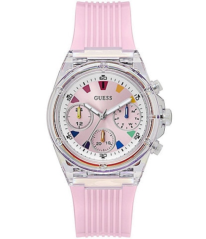 Guess Women's Multifunction Pink Silicone Strap 39mm Watch