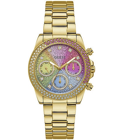 Guess Women's Sol Gold-Tone Multifunction Bracelet Watch