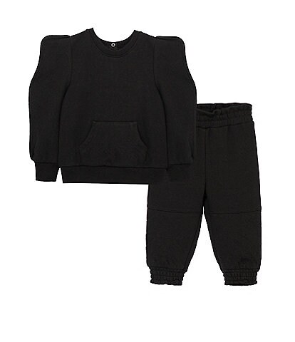 Habitual Baby Girls 12-24 Months Long-Sleeve Sweatshirt & Jogger Pant Set