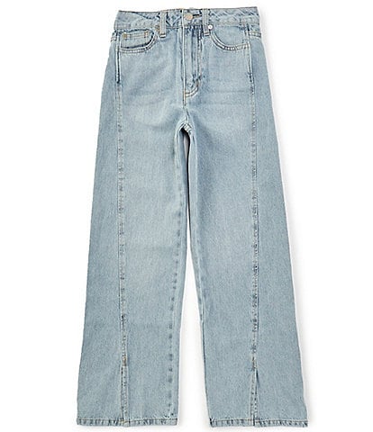 Habitual Big Girls 7-16 Slitted-Front Wide-Leg Jeans