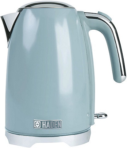 Haden Brighton 1.7 Liter (7 Cup) Stainless Steel Cordless Electric Kettle with Auto Shut-Off and Boil-Dry Protection Sky Blue