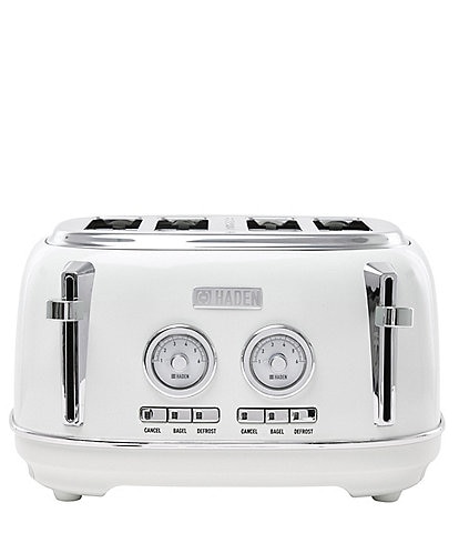 Haden Dorset 4 Slice Toaster Stainless Steel Wide Slot with Removable Crumb Tray and Control Settings