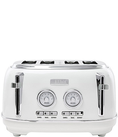 Haden Dorset 4 Slice Toaster Stainless Steel Wide Slot with Removable Crumb Tray and Control Settings