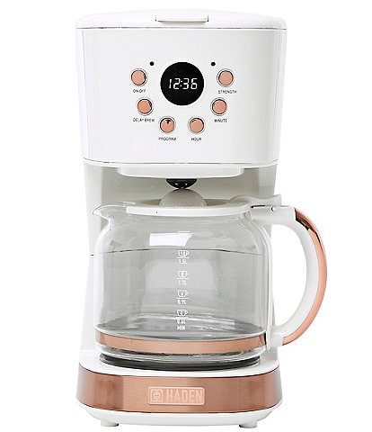Haden Haden Drip Coffee Maker 12 Cup Countertop Coffee Machine for Home with Glass Coffee Carafe - Vintage Retro Kitchen