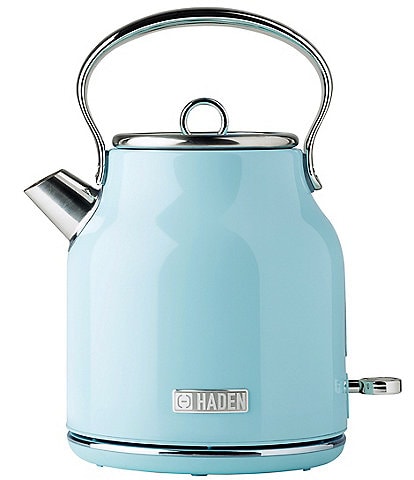 Haden Heritage 1.7 Liter (7 Cup) Cordless Stainless Steel Electric Kettle with Auto Shut-Off and Boil-Dry Protection