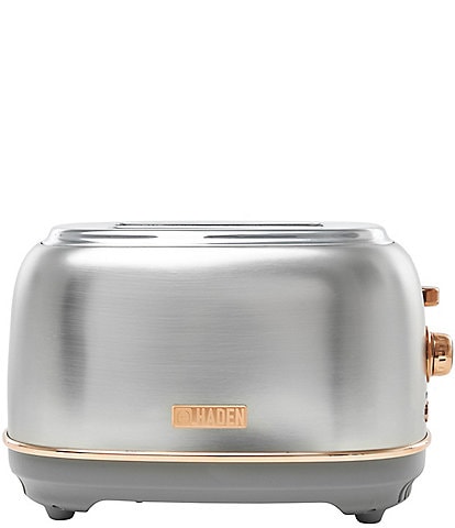 Haden Heritage 2 Slice Toaster Stainless Steel Wide Slot with Removable Crumb Tray and Control Settings