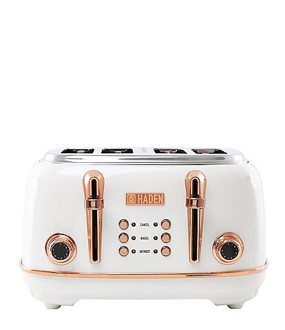 Haden Heritage 4 Slice Toaster Stainless Steel Wide Slot with Removable Crumb Tray and Control Settings