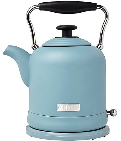 Haden Highclere 1.5 Liter (6 Cup) Cordless Electric Kettle - Poole Blue / Chrome