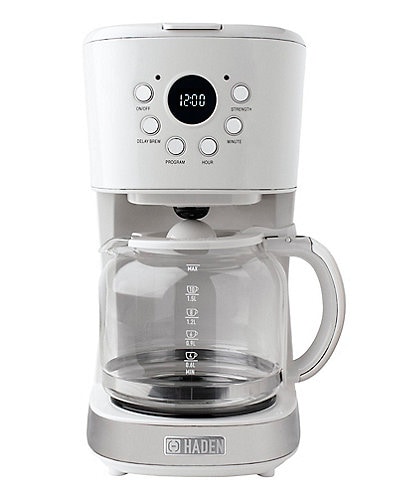 Haden Modern 12-Cup Programmable Drip Coffee Maker with Strength Control and Timer