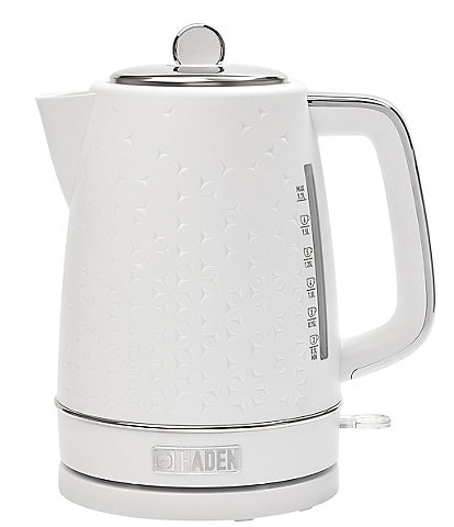 Haden Starbeck Kettle 1.7 Liter Textured PP/ABS Body, Cordless Electric Kettle with Auto Shut-Off and Boil-Dry