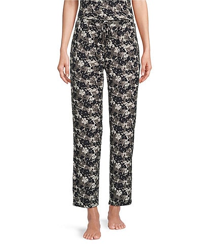 Half Moon by Modern Movement Floral Camo Jersey Knit Drawstring Tie Coordinating Lounge Pants