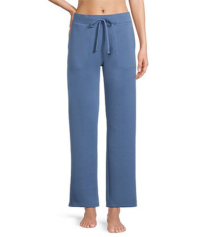 Half Moon by Modern Movement Solid Jersey Knit Drawstring Tie Coordinating Slim Lounge Pants