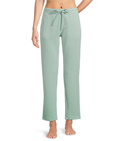 Half Moon by Modern Movement Solid Jersey Knit Drawstring Tie Coordinating Slim Lounge Pants