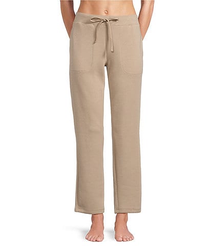 Half Moon by Modern Movement Solid Jersey Knit Drawstring Tie Coordinating Slim Lounge Pants