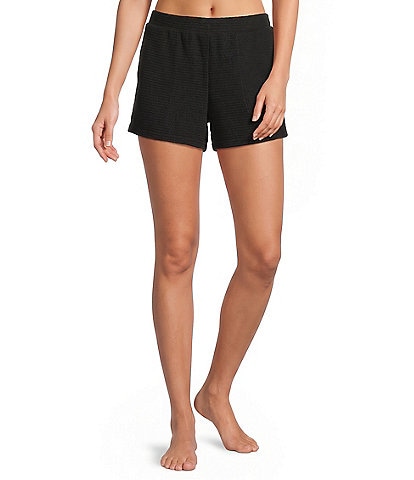 Half Moon by Modern Movement Solid Knit Textured Stripe Coordinating Lounge Shorts