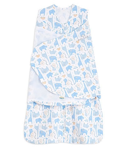 Halo Newborn Blue Safari Sleepsack Swaddle Wearable Blanket