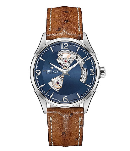 Hamilton Jazzmaster Open Heart Automatic Ostrich Leather-Strap Watch