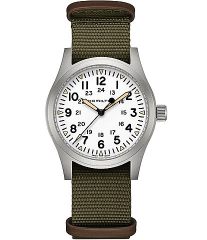 Hamilton Men's Khaki Field Mechanical Green NATO Strap Watch