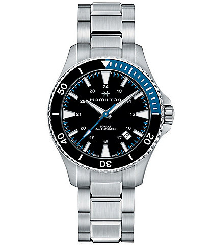 Hamilton Khaki Navy Scuba Automatic Crystal Sapphire Bracelet Watch
