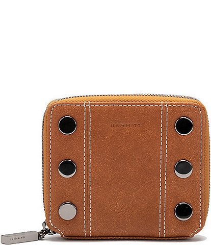 Hammitt 5 North Gunmetal Leather Compact Wallet