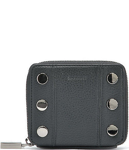 Hammitt 5 North Gunmetal Leather Compact Wallet