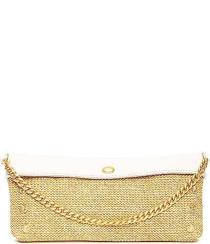 Hammitt Calla Lilly White Raffia Invitation Clutch