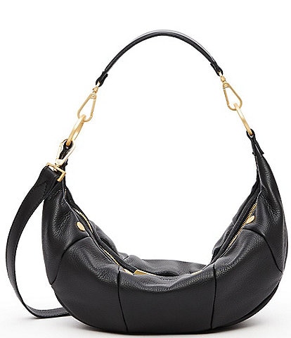 Hammitt Erica Medium Gold Hardware Leather Hobo Crossbody Bag