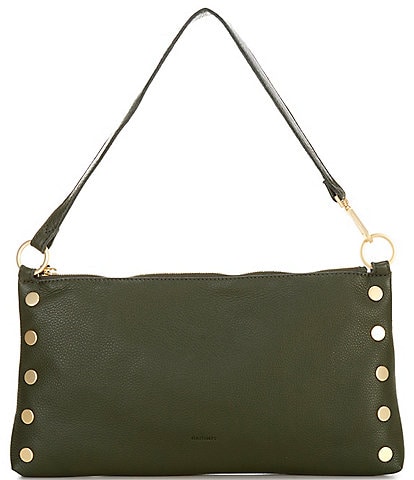 Hammitt Kyle Medium Twin Crest Pebble Brushed Gold Shoulder Bag