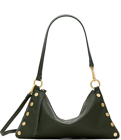 Hammitt Kyle Medium Twin Crest Pebble Brushed Gold Shoulder Bag