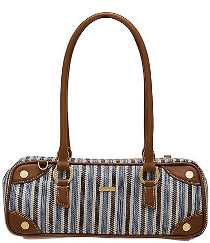 Hammitt Meredith Small Cabana Blue Stripe Bowling Shoulder Bag
