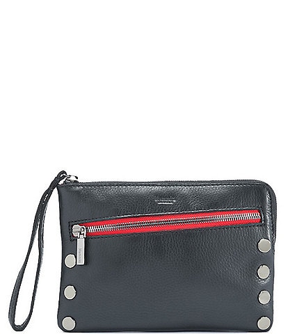 Hammitt Nash Small Convertible Red Zipper Black Leather Crossbody Bag