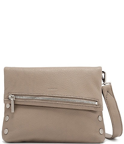 Hammitt VIP Medium Pewter Pebble/Brushed Silver Convertible Clutch